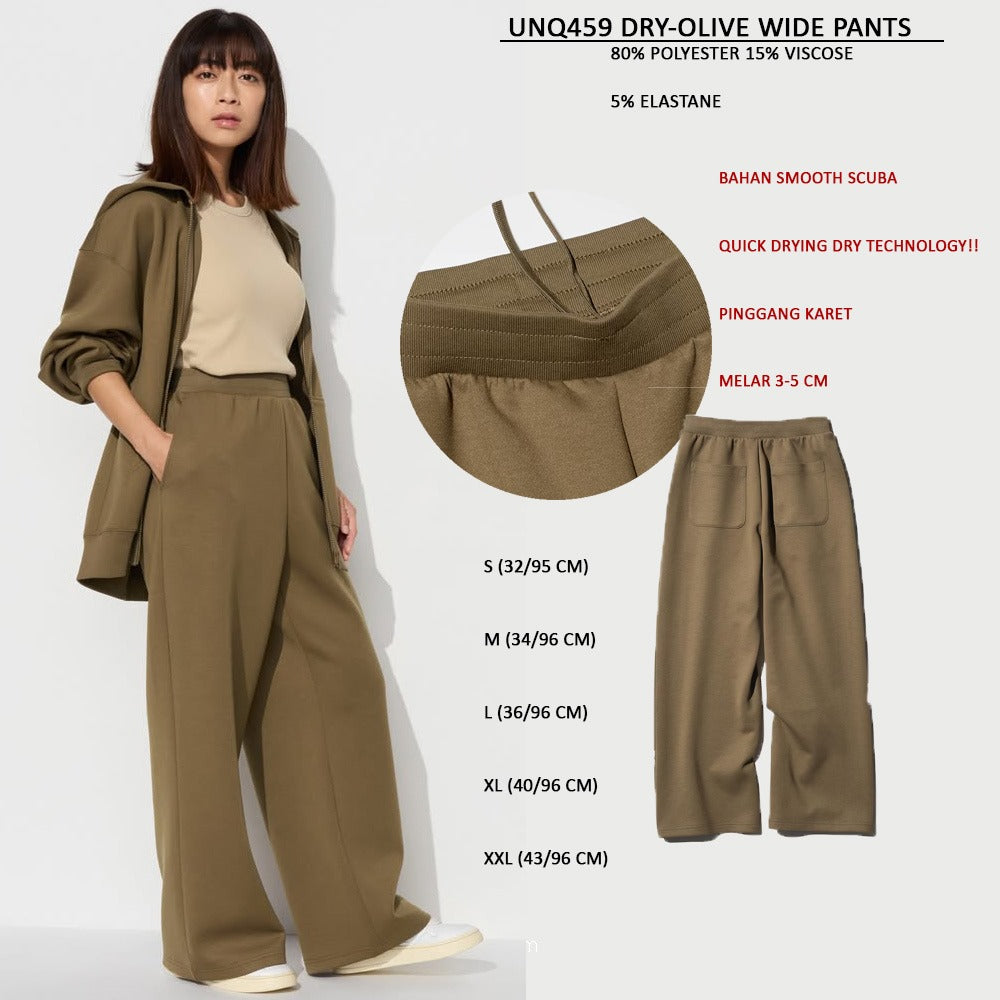 Celana Panjang Wanita Smooth Scuba (UNQ459 DRY WIDE PANTS)