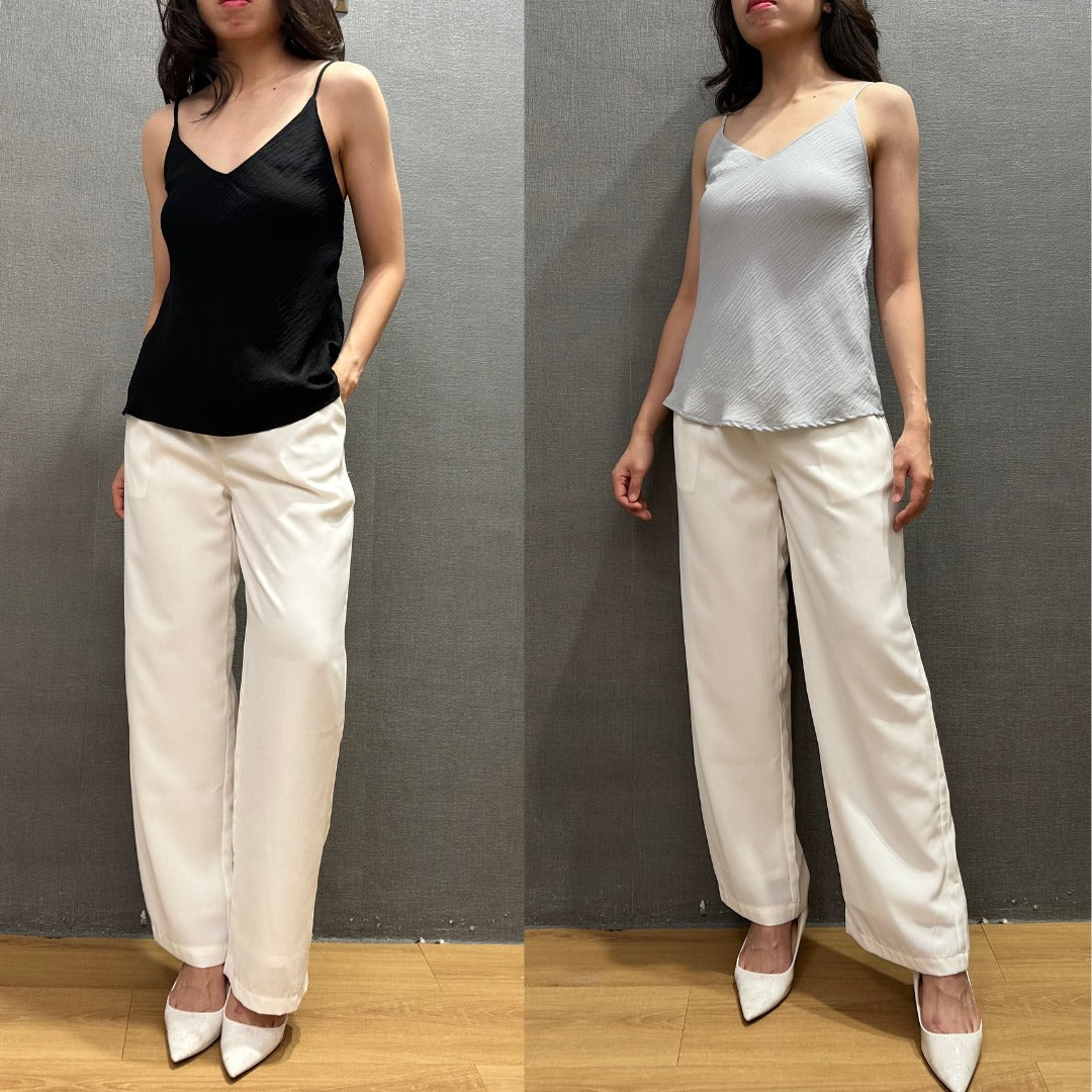 Atasan Tanktop Wanita Soft Texture (ANK96 V NECK TEXTURE TANK)