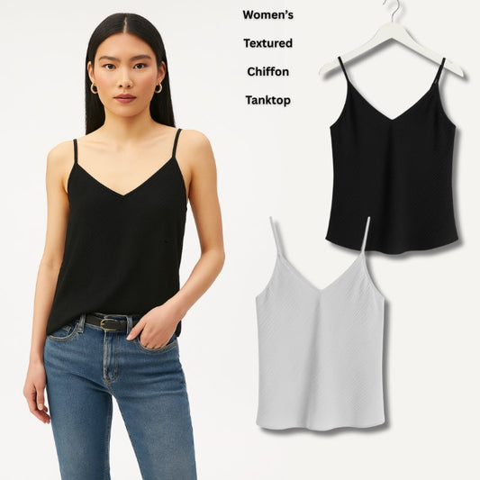 Atasan Tanktop Wanita Soft Texture (ANK96 V NECK TEXTURE TANK)