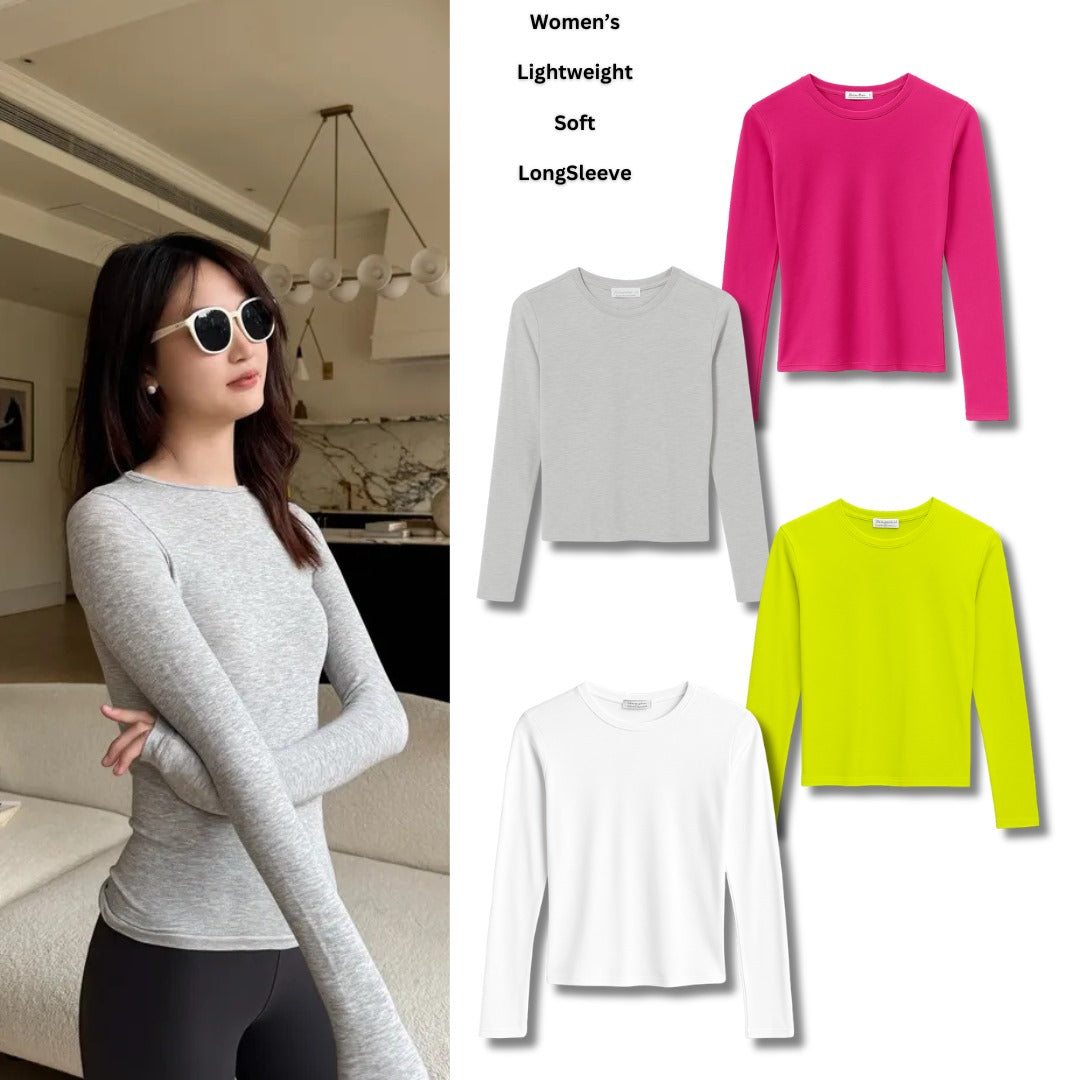 Atasan Kaos Wanita Lengan Panjang (HNJ02 LIGHT LONGSLV TEE)