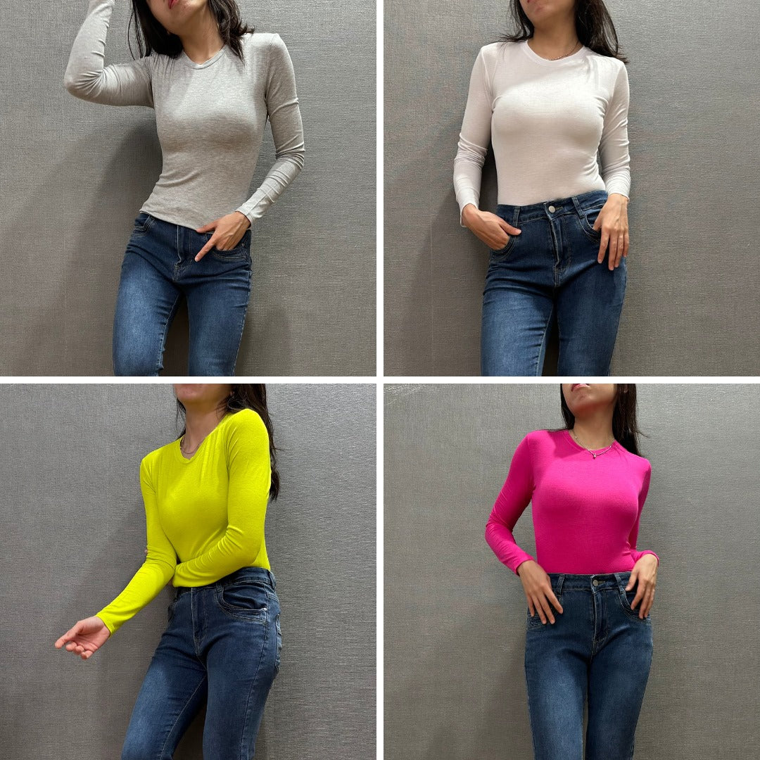 Atasan Kaos Wanita Lengan Panjang (HNJ02 LIGHT LONGSLV TEE)