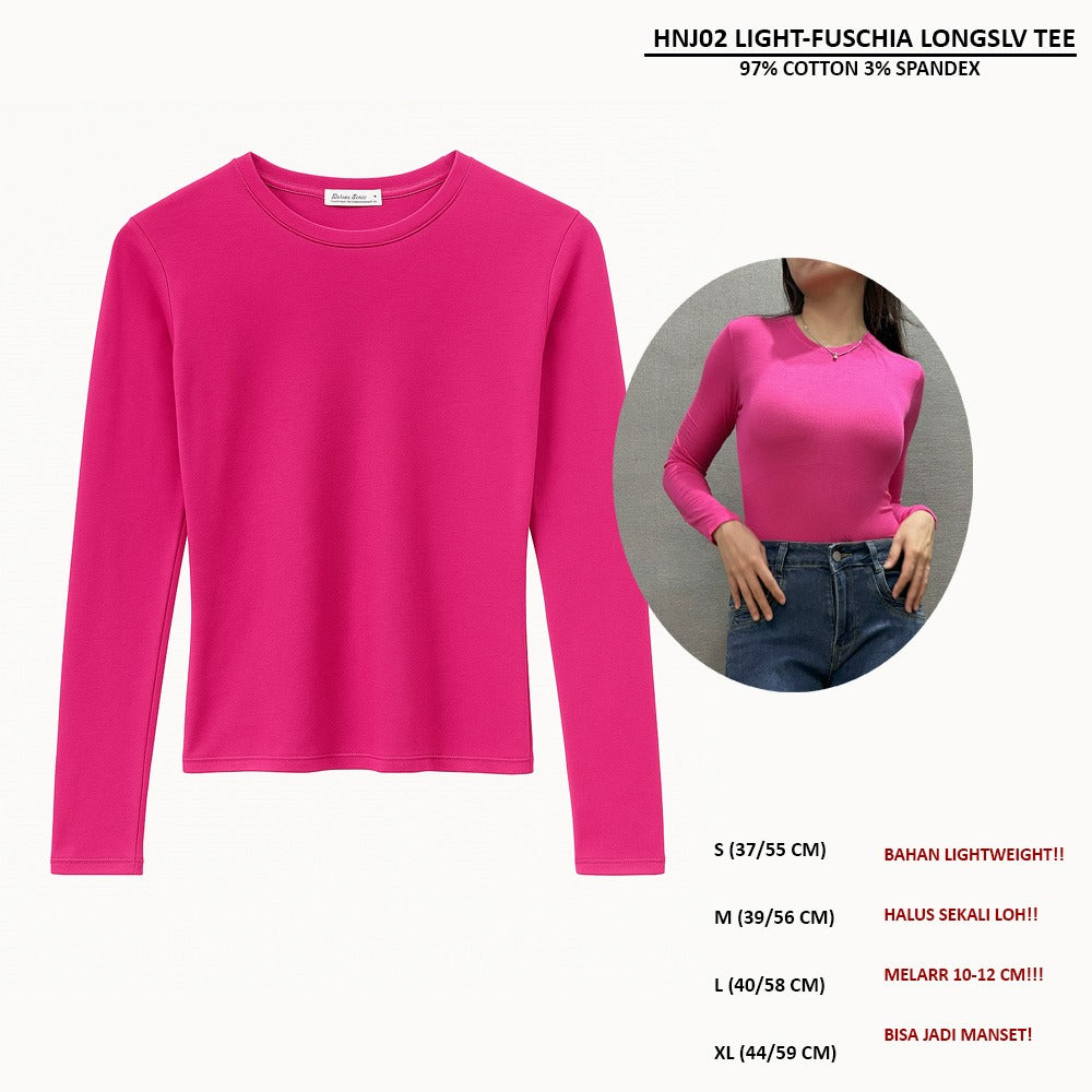 Atasan Kaos Wanita Lengan Panjang (HNJ02 LIGHT LONGSLV TEE)