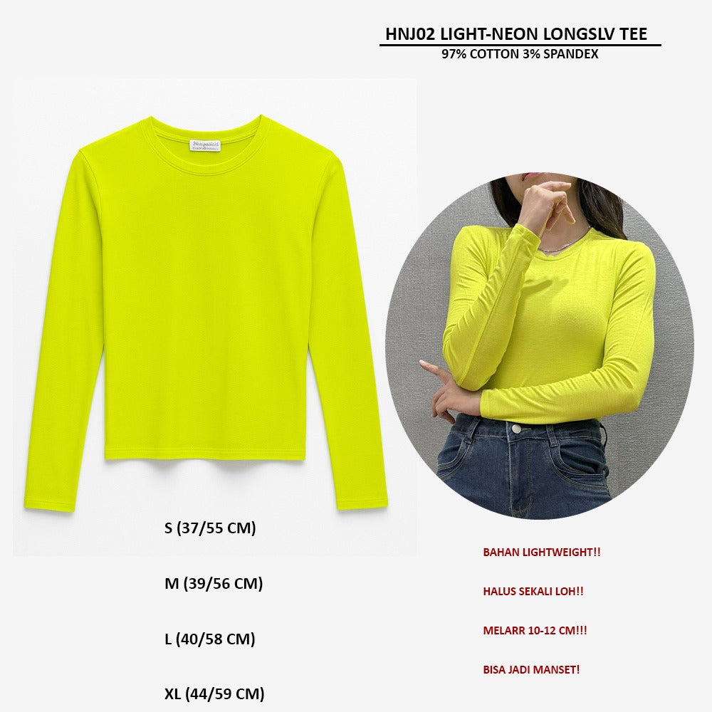 Atasan Kaos Wanita Lengan Panjang (HNJ02 LIGHT LONGSLV TEE)