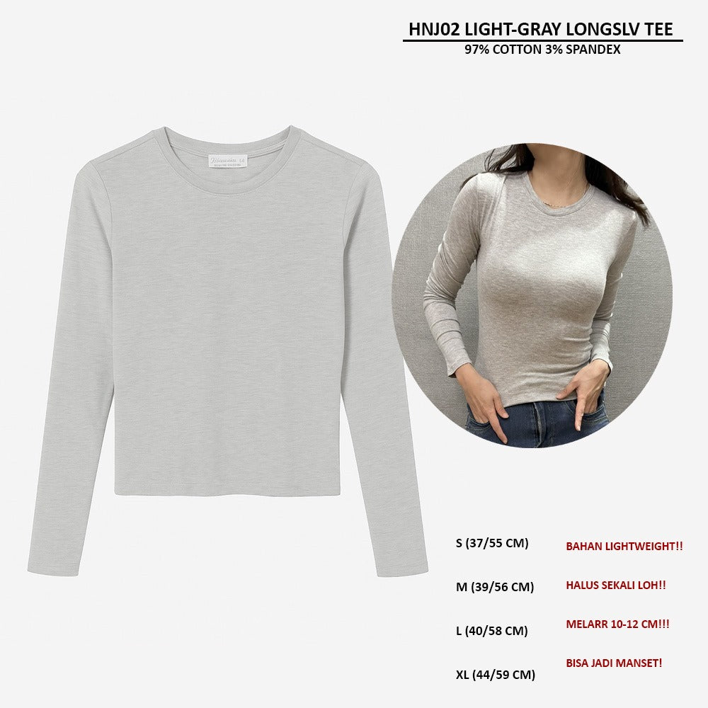 Atasan Kaos Wanita Lengan Panjang (HNJ02 LIGHT LONGSLV TEE)