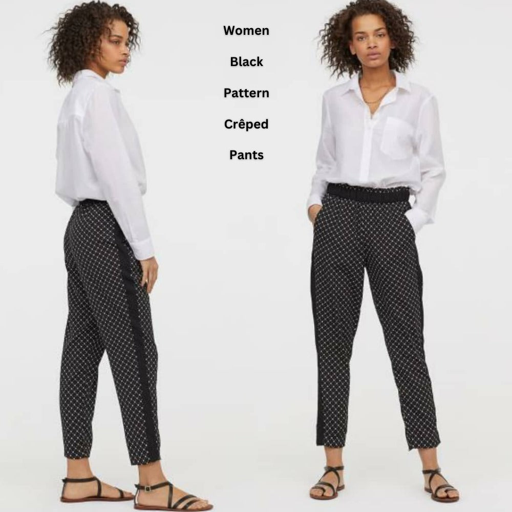 Celana Panjang Wanita Woven Crepe Highrise (HMP535 CREPE PATTERN PANTS)