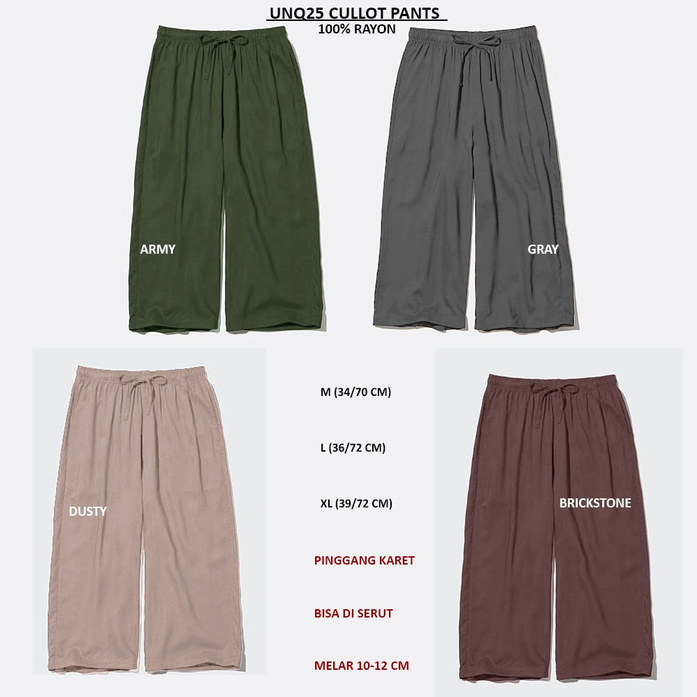 Celana Kulot Wanita 3/4 (UNQ25 CULLOT PANTS)