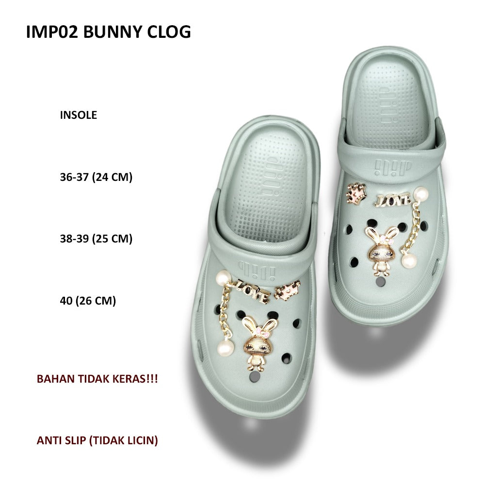 Sendal Crocs Wanita (IMP02 BUNNY CLOG)
