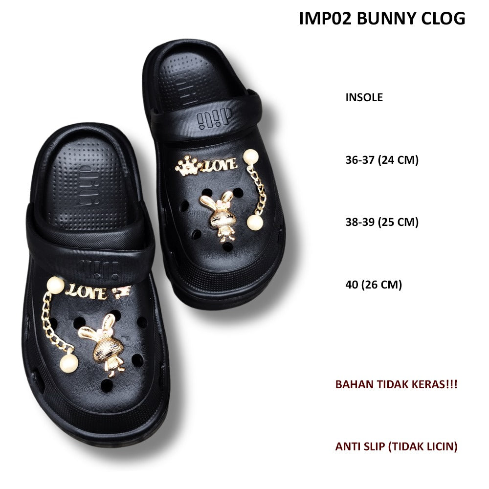 Sendal Crocs Wanita (IMP02 BUNNY CLOG)