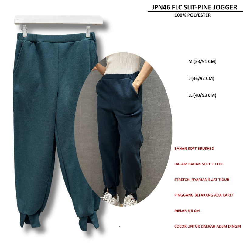 Celana Panjang Jogger Wanita Soft Fleece (JPN46 FLC SLIT JOGGER)