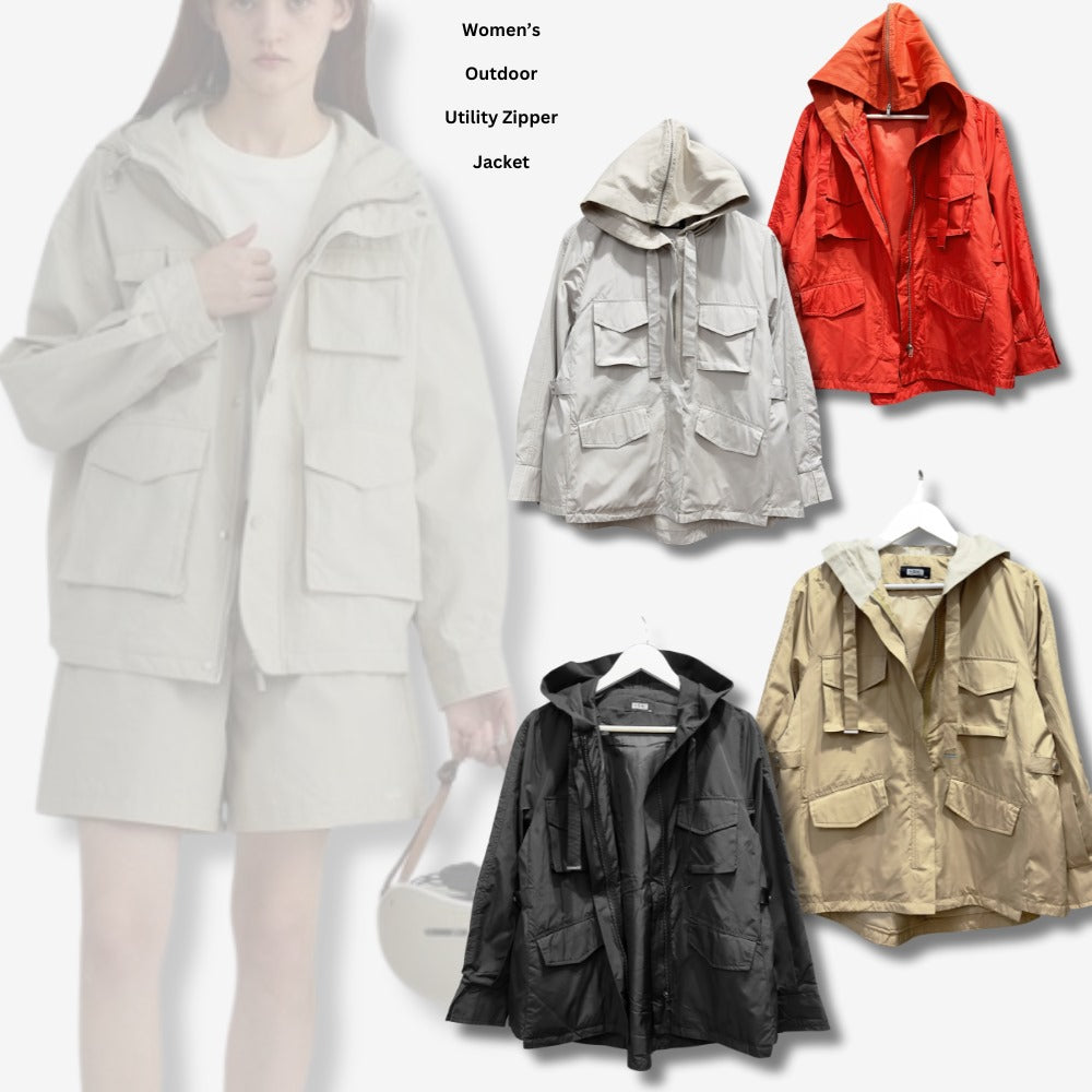 Jacket Wanita Utility Windproof & Waterrepellent (RCL01 WIND HOOD JACKET)