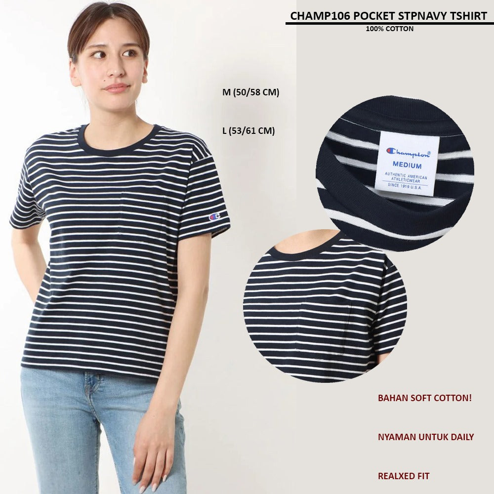 Atasan Kaos Wanita Lengan Pendek Soft Cotton (CHAMP106 BASIC TSHIRT)