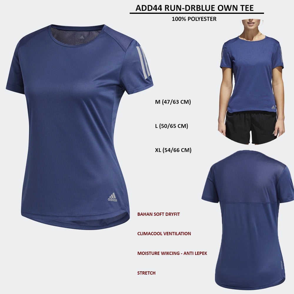 Kaos Olahraga Wanita Lengan Pendek Soft Dry (ADD44 RUN OWN TEE)