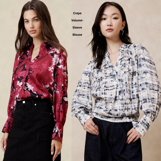 Blouse Wanita Lengan Panjang Soft Satin (BREP92 SATIN VEE BL)