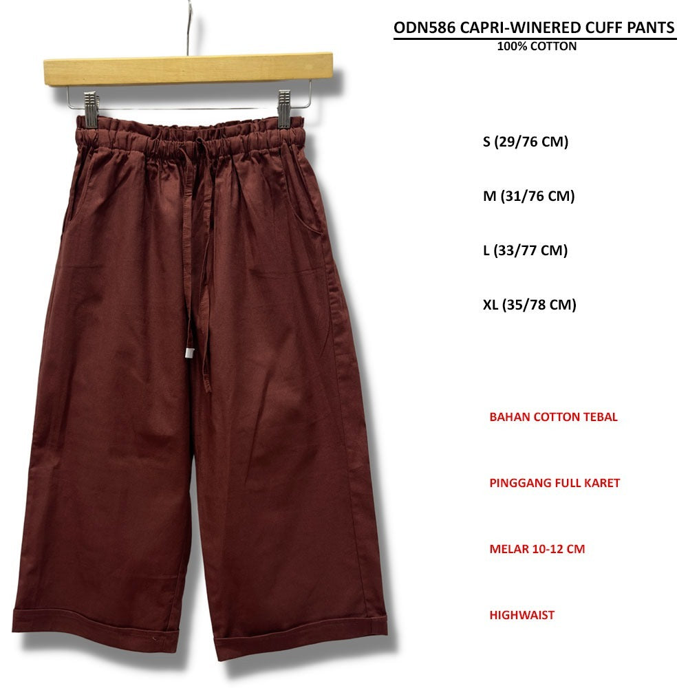 Celana Capri Wanita Highwaist (ODN586 CAPRI BUFF PANTS)