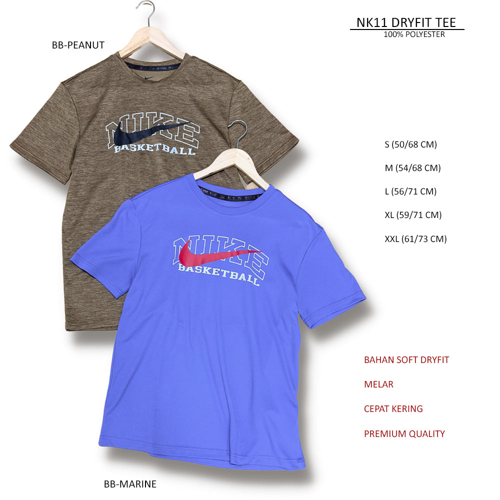 Atasan Kaos Olahraga Pria Lengan Pendek (NK11 DRYFIT TEE)