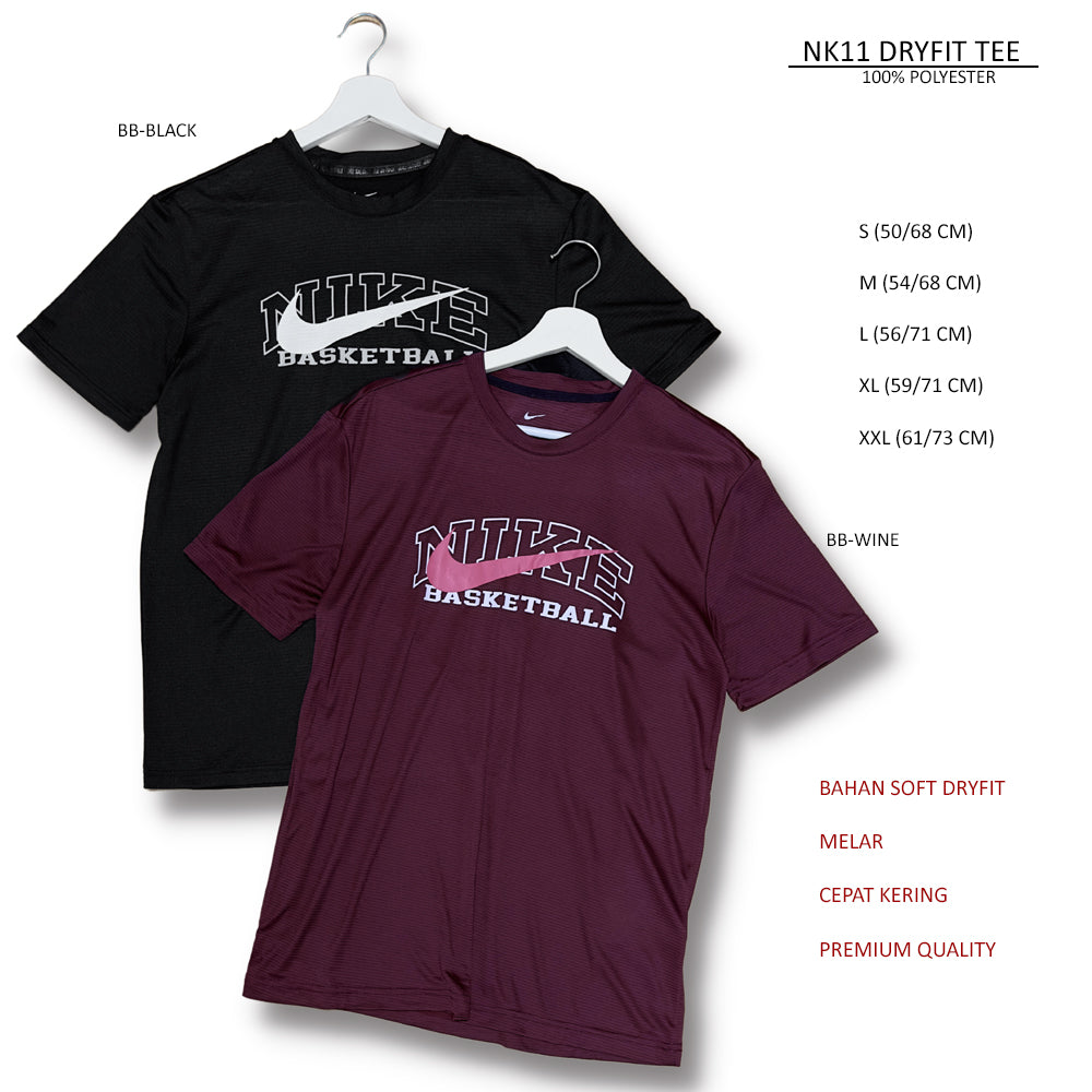 Atasan Kaos Olahraga Pria Lengan Pendek (NK11 DRYFIT TEE)