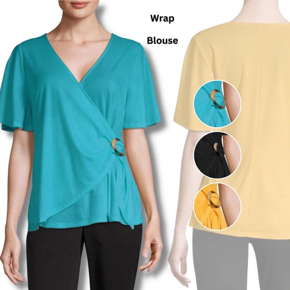 Blouse Wanita Lengan Pendek (WORTH21 WARP BUCKLE BL)
