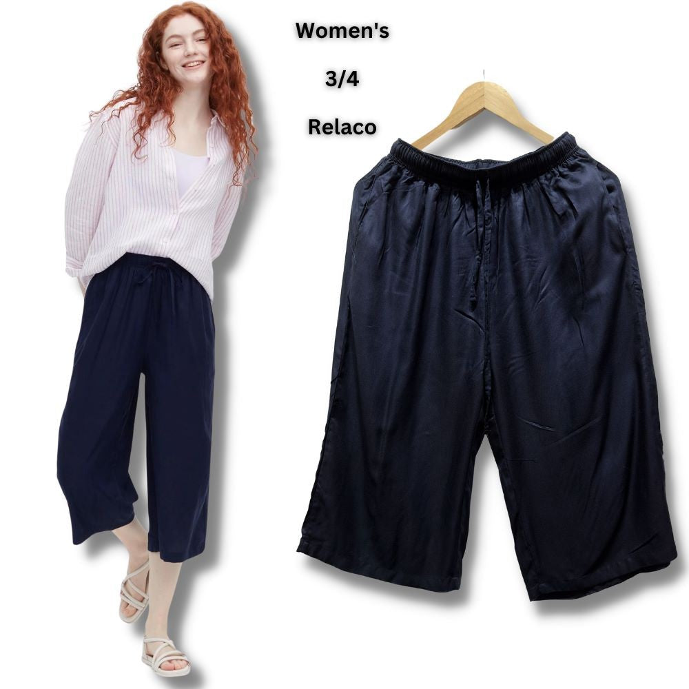 Celana Kulot 3/4 Wanita (UNQ277 3/4 NAVY RELACO)