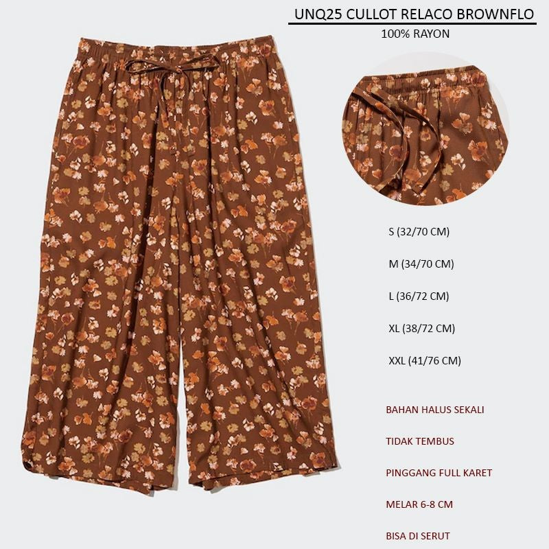 Celana Kulot Wanita 3/4 (UNQ25 CULLOT PANTS)