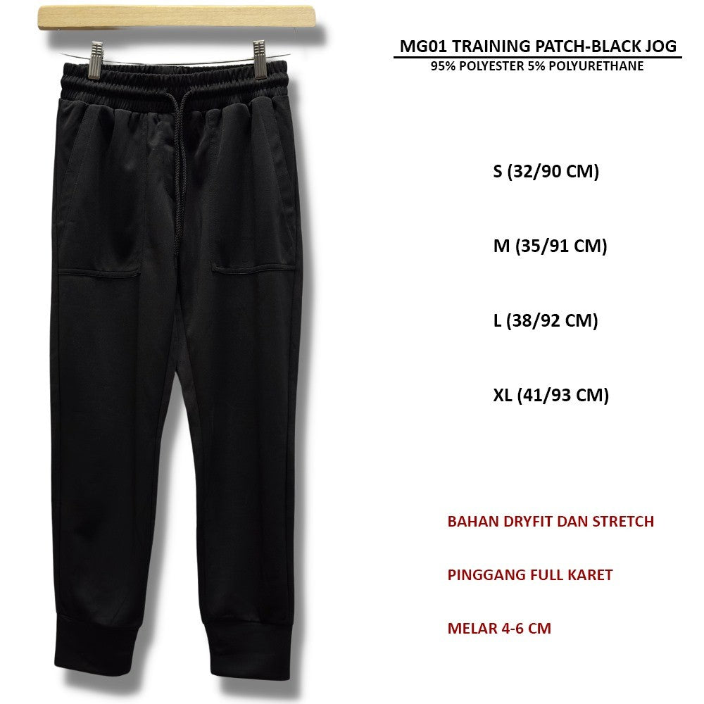 Celana Panjang Jogger Pria Strecht Quick Dry (MG01 TRAINING PATCH JOG)