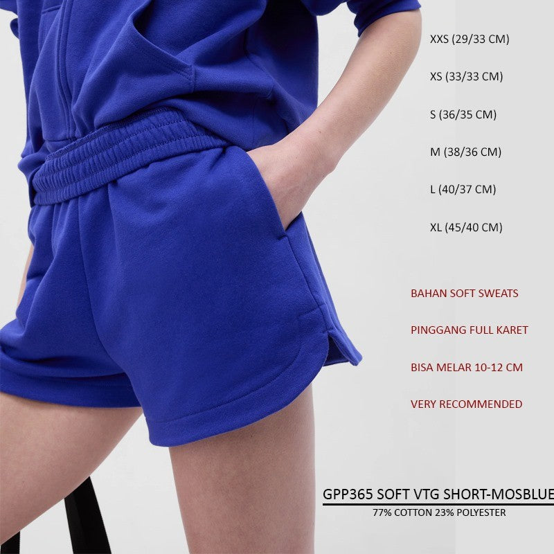 Celana Pendek Santai Wanita Soft Sweats (GPP365 SOFT VTG SHORT)