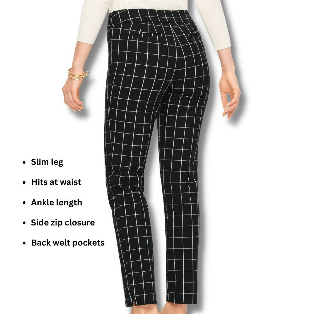 Celana Panjang Wanita Pinggir Zipper Stretch (TALB23 CHATHAM WDWPANE ANKLE)