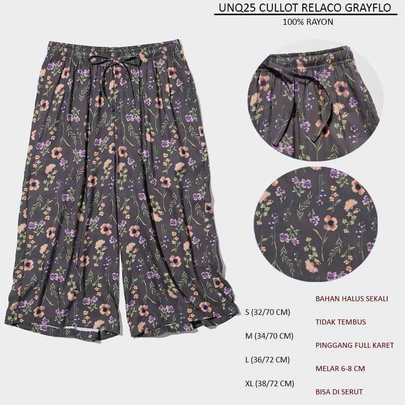 Celana Kulot Wanita 3/4 (UNQ25 CULLOT PANTS)