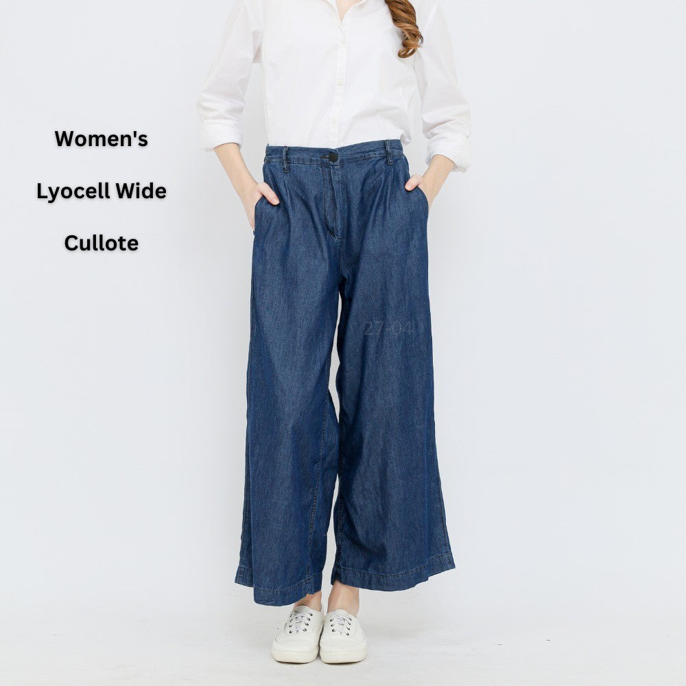 Celana Kulot Wanita Denim Wide Lyocell Jeans Highrise (PGO03 LYOCELL WIDE CULLOTE)