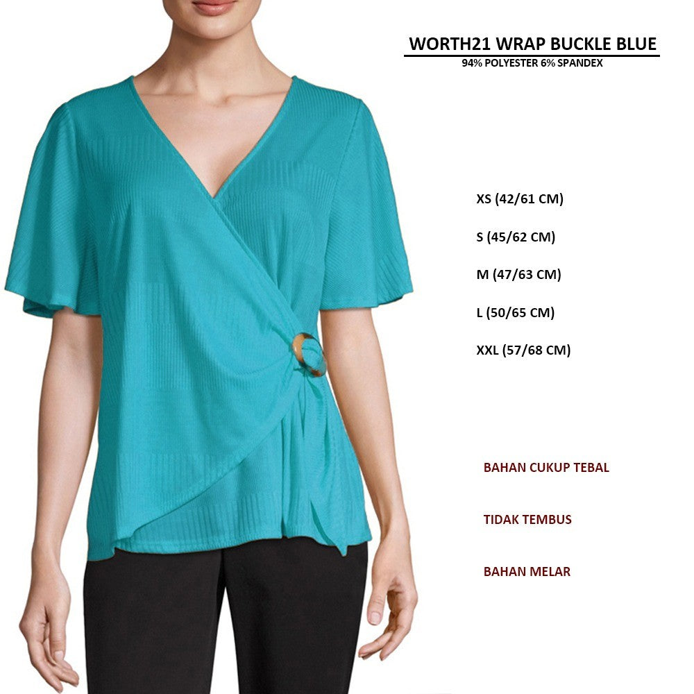 Blouse Wanita Lengan Pendek (WORTH21 WARP BUCKLE BL)