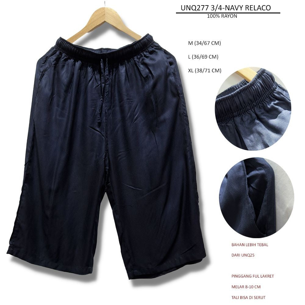 Celana Kulot 3/4 Wanita (UNQ277 3/4 NAVY RELACO)