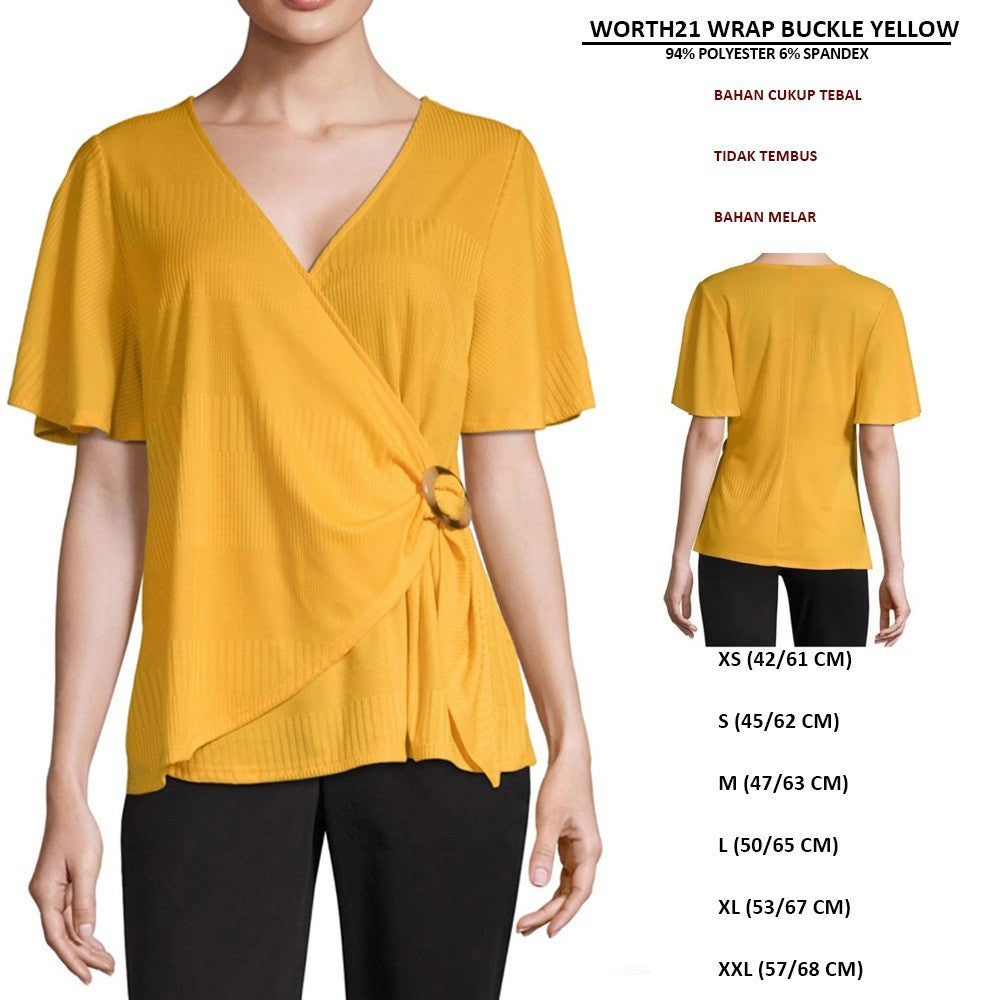 Blouse Wanita Lengan Pendek (WORTH21 WARP BUCKLE BL)