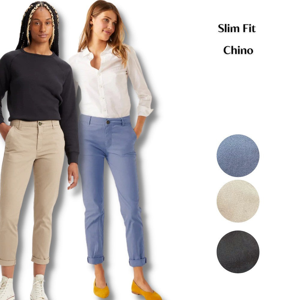 Celana Panjang Chino Wanita Highrise Stretch Casual (ANK74 HRISE SLIM CHINO)