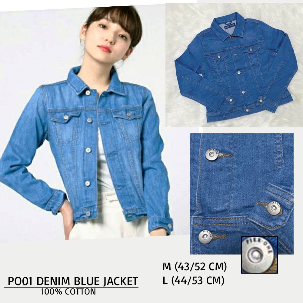 Jaket Denim Wanita korea SoftJeans Stretch (PO01 DENIM JACKET)
