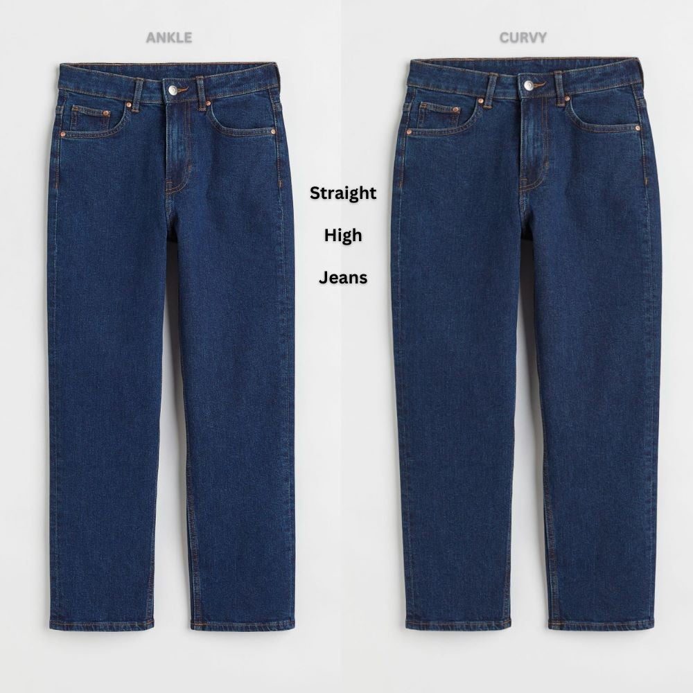 Celana Panjang Straight Jeans Wanita Highrise (HMP507 STRAIGHT HIGH JEANS)