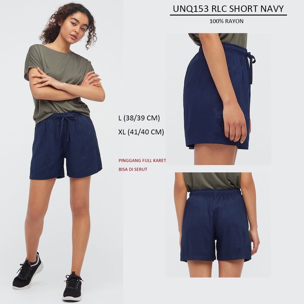 Celana Pendek Santai Wanita Polos Rayon (UNQ153 RLC SHORT)