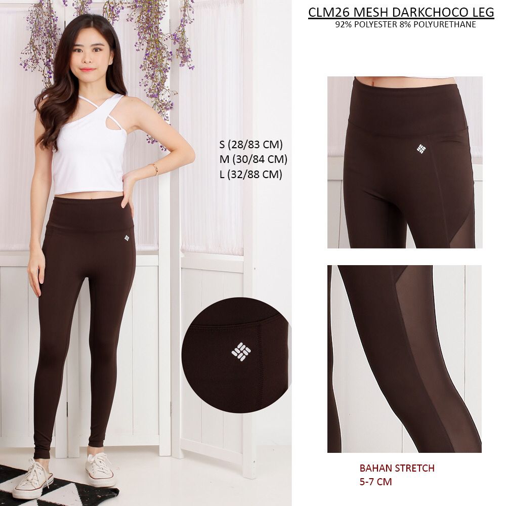Celana Panjang Legging Sport Wanita Mesh Stretch (CLM26 MESH LEG)
