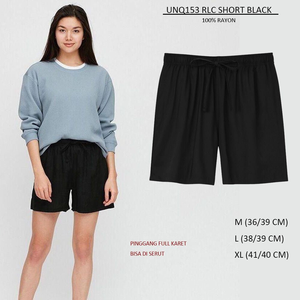 Celana Pendek Santai Wanita Polos Rayon (UNQ153 RLC SHORT)